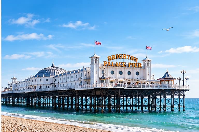 Brighton Palace Pier, a popular local taxi destination